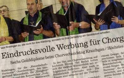 Aus der Presse: Eindrucksvolle Werbung für Chorgesang